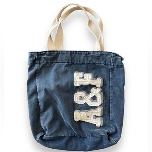 Vintage Abercrombie & Fitch Blue Canvas Tote Bag